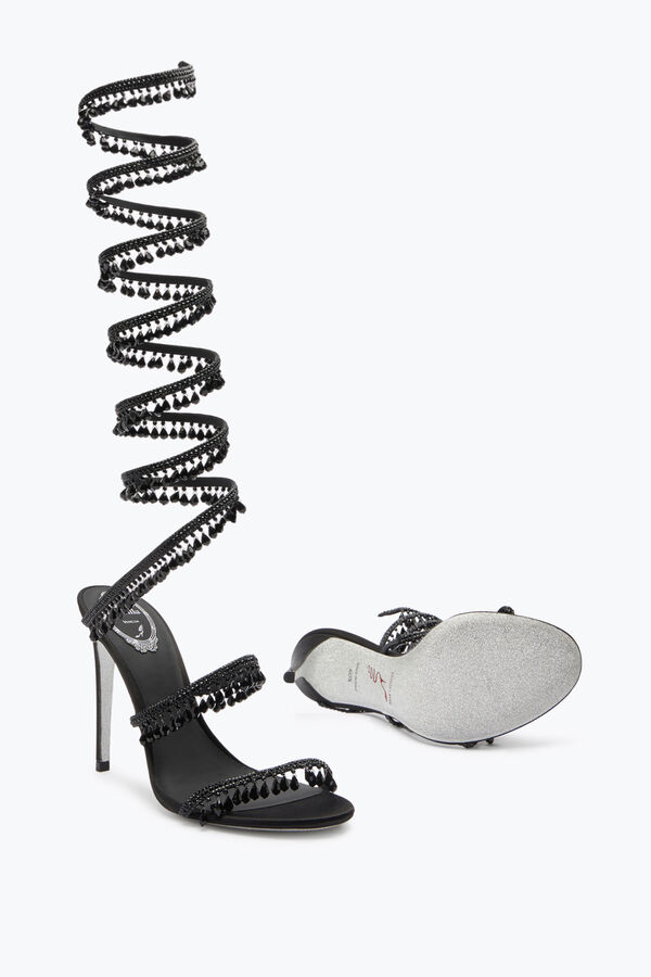jeweled super chandelier black sandal 105 rene caovilla