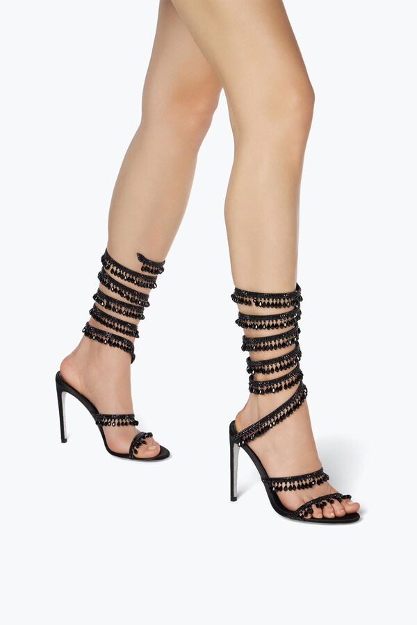 jeweled super chandelier black sandal 105 rene caovilla