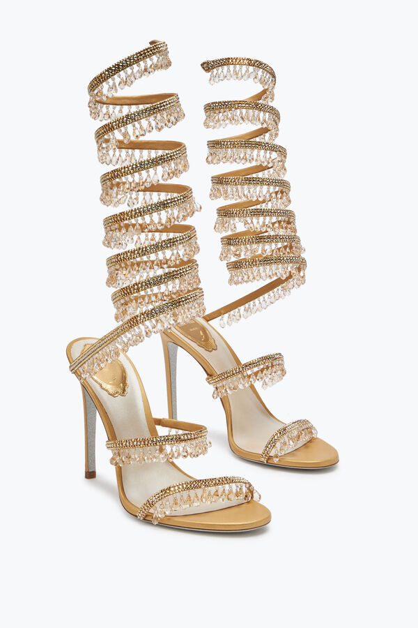 jeweled super chandelier gold sandal 105 rene caovilla