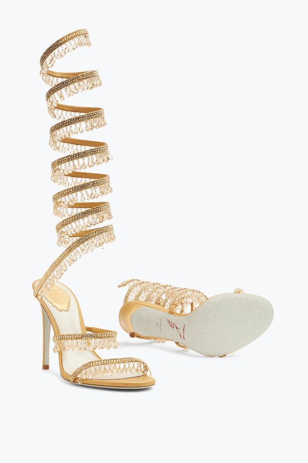 jeweled super chandelier gold sandal 105 rene caovilla