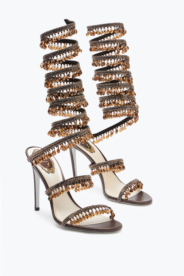 jeweled super chandelier bronze sandal 105 rene caovilla