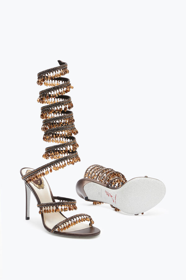 jeweled super chandelier bronze sandal 105 rene caovilla