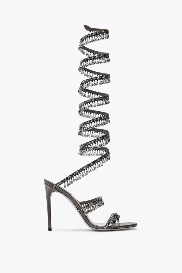 jeweled super chandelier anthracite sandal 105 rene caovilla