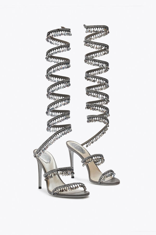 jeweled super chandelier anthracite sandal 105 rene caovilla