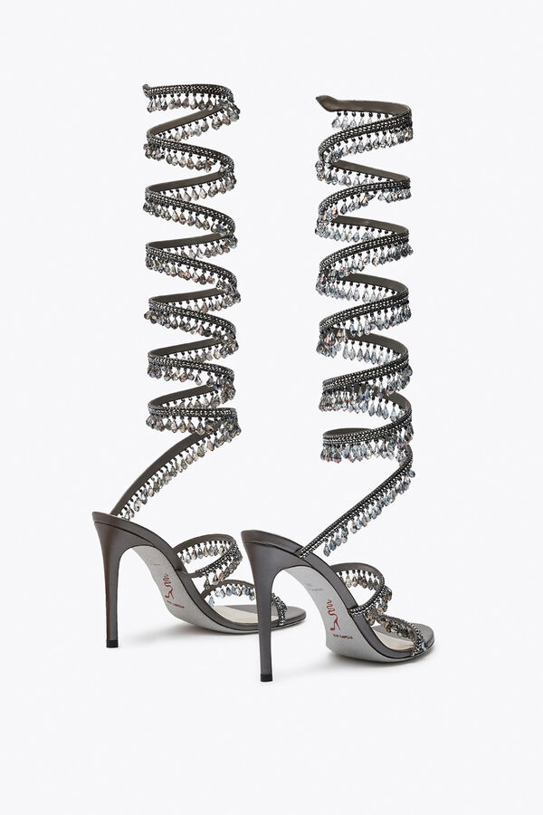 jeweled super chandelier anthracite sandal 105 rene caovilla