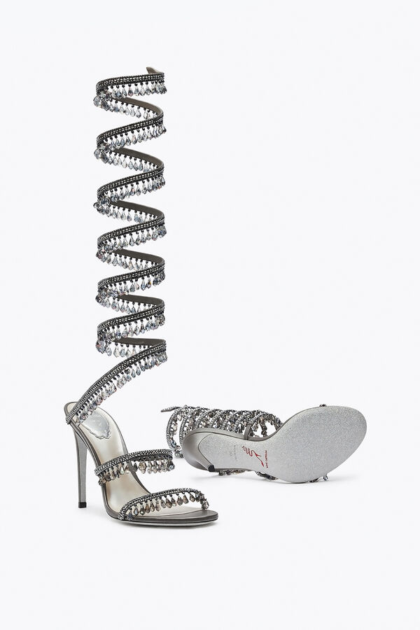 jeweled super chandelier anthracite sandal 105 rene caovilla