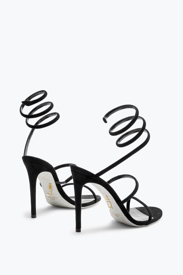 jeweled cleo black suede sandal 105 rene caovilla