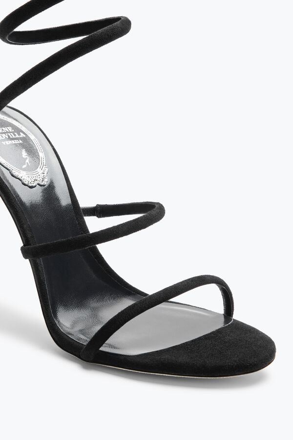 jeweled cleo black suede sandal 105 rene caovilla