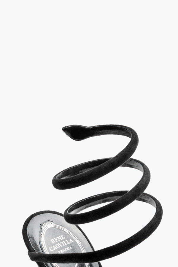 jeweled cleo black suede sandal 105 rene caovilla