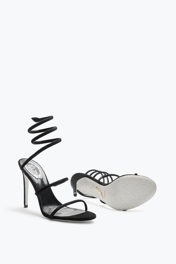 jeweled cleo black suede sandal 105 rene caovilla