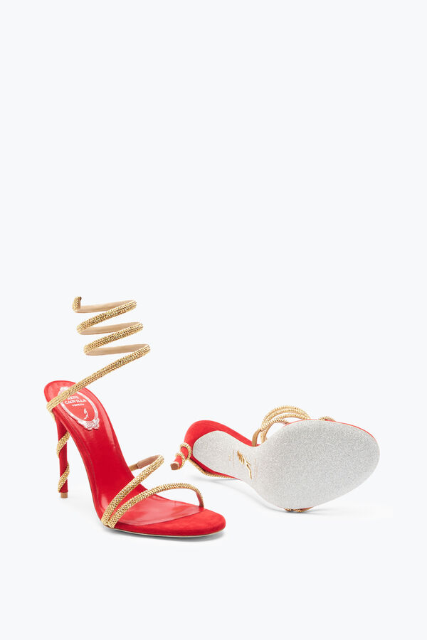 jeweled margot red jewel sandal 105 rene caovilla