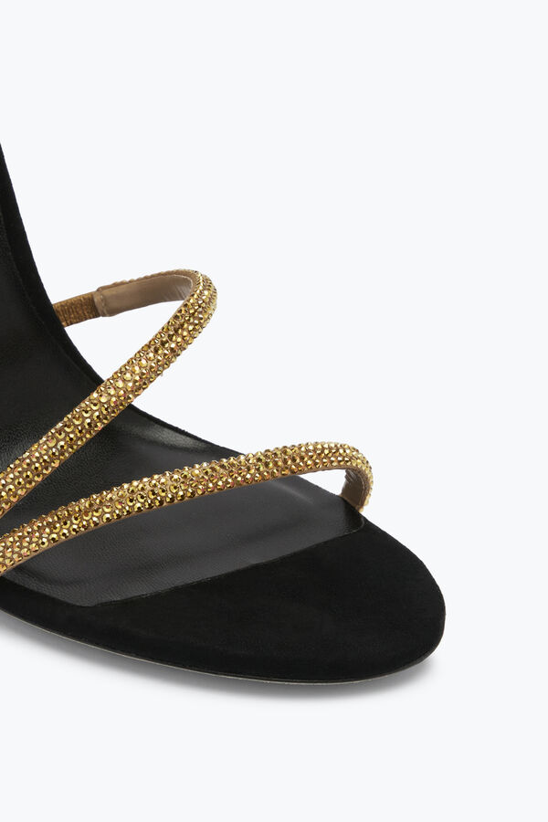 jeweled margot black jewel sandals snake rene caovilla