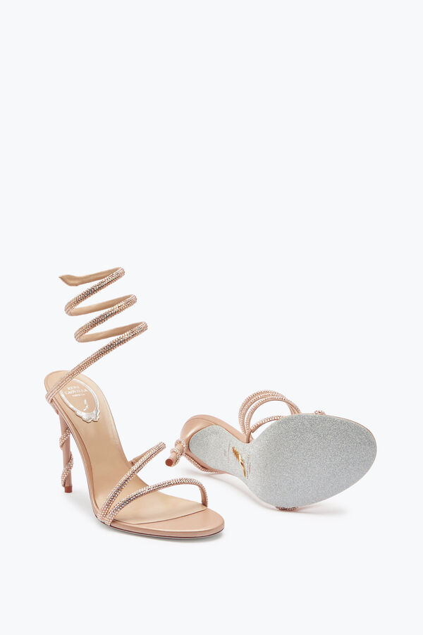 jeweled margot crystal blush sandal 105 rene caovilla