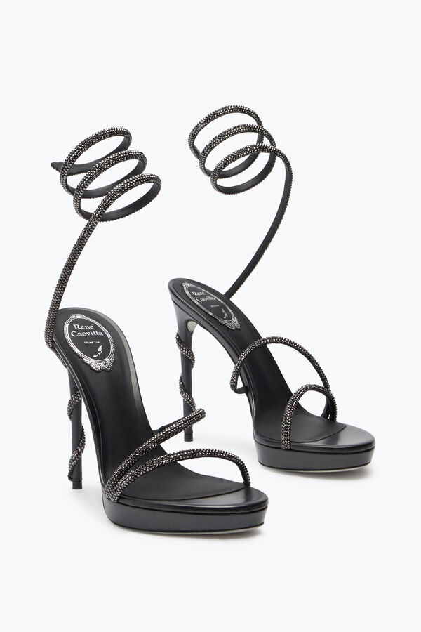 jeweled margot crystal black platform sandal 120 rene caovilla