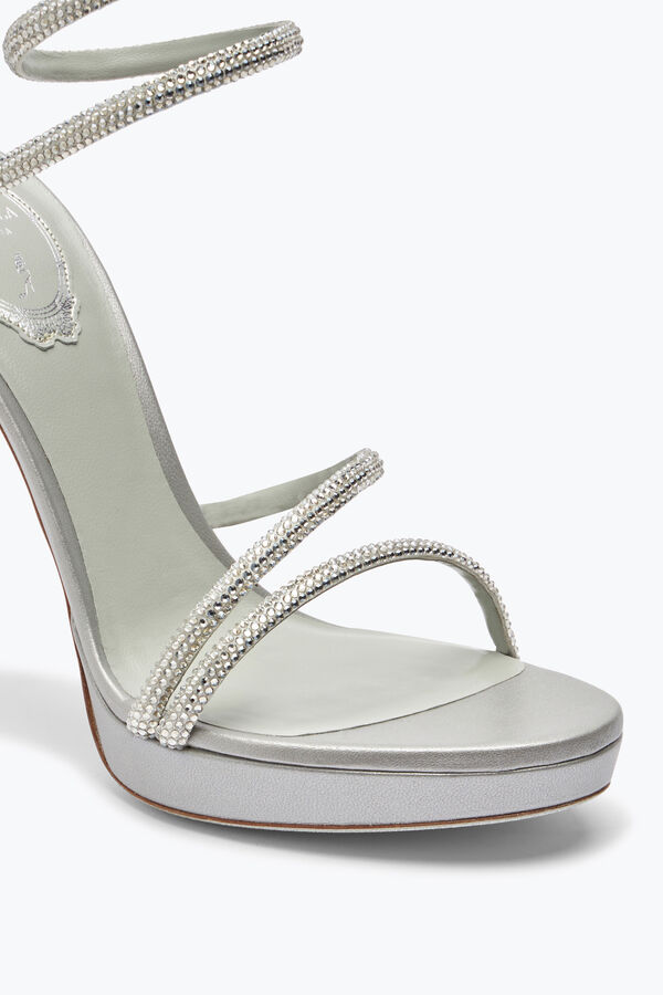jeweled margot silver platform sandal 120 rene caovilla