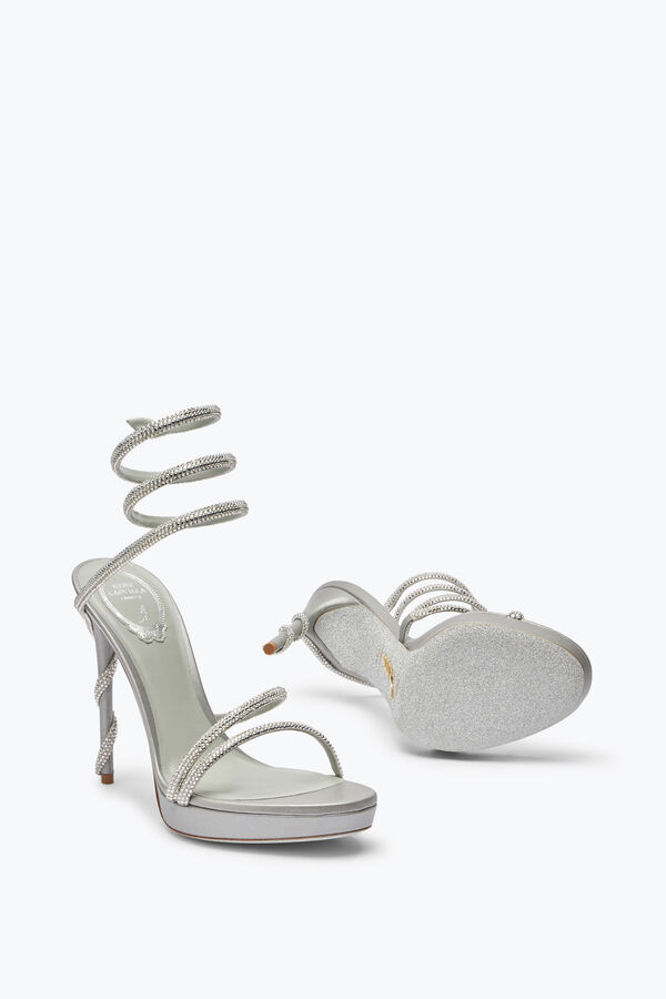 jeweled margot silver platform sandal 120 rene caovilla