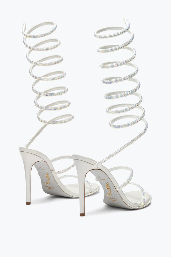 jeweled super cleo white sandal 105 rene caovilla