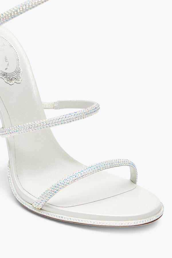 jeweled super cleo white sandal 105 rene caovilla