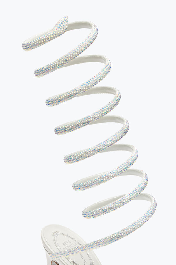 jeweled super cleo white sandal 105 rene caovilla