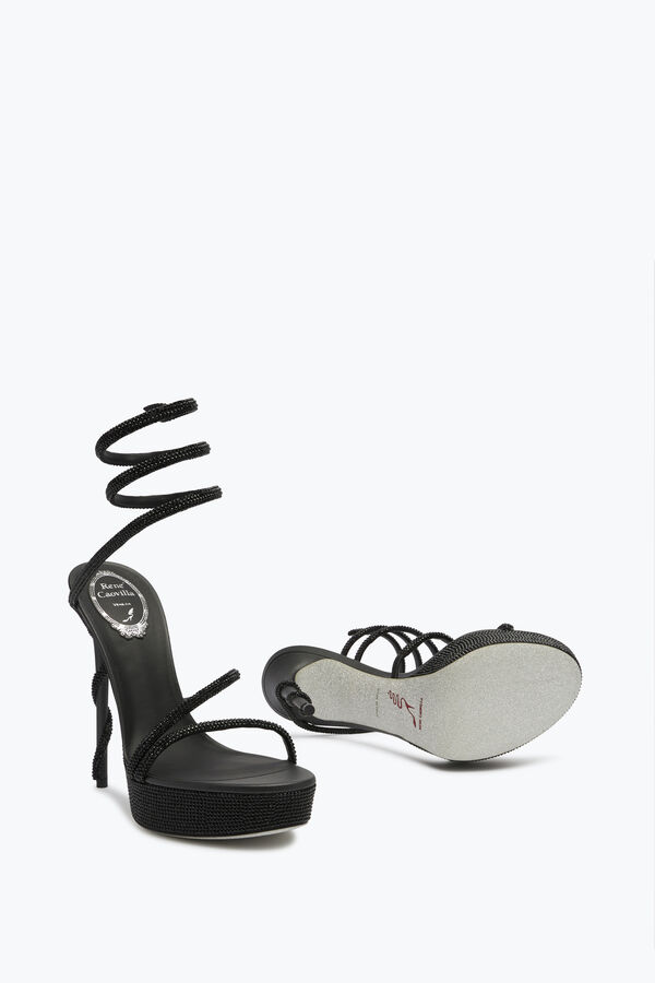 jeweled margot crystal black platform sandal 130 rene caovilla