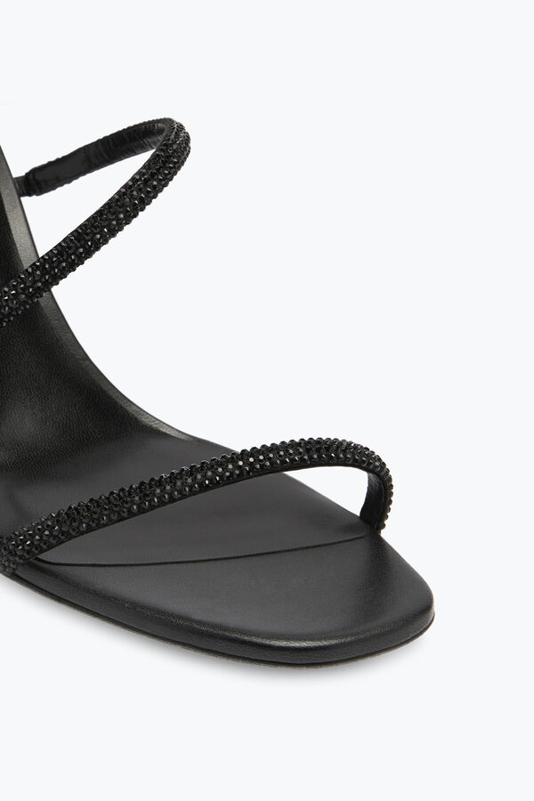 jeweled cleo block-heeled crystal black sandal 80 rene caovilla