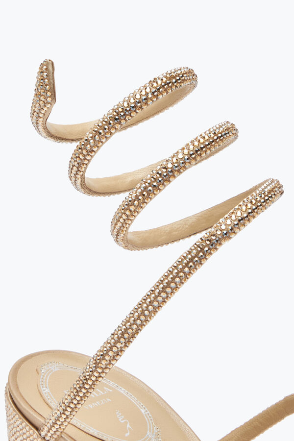 jeweled cleo crystal beige sandal 80 rene caovilla