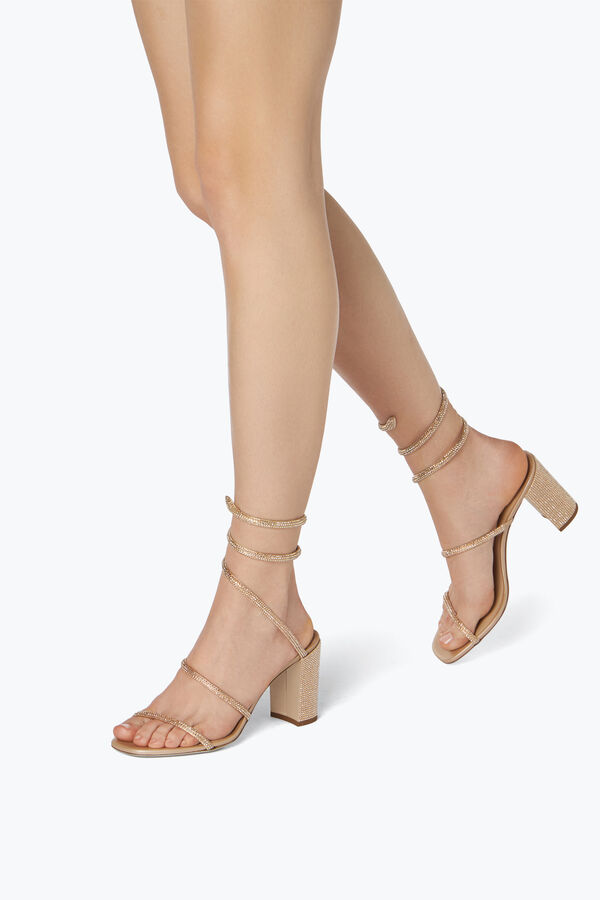 jeweled cleo crystal beige sandal 80 rene caovilla
