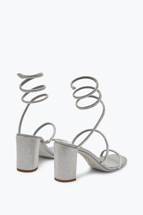 jeweled cleo crystal gray sandal 80 rene caovilla