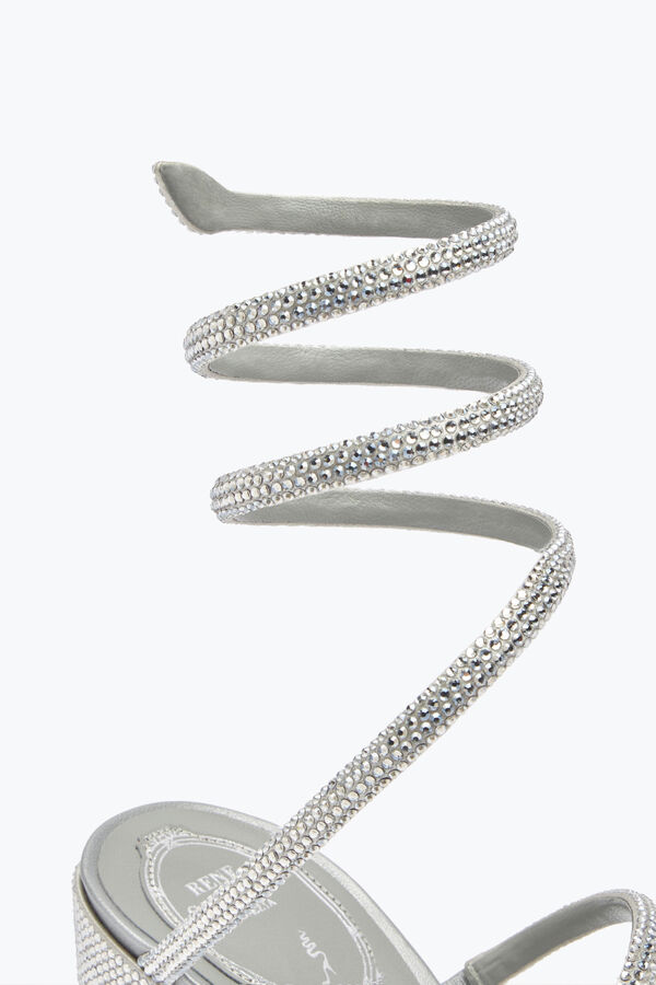 jeweled cleo crystal gray sandal 80 rene caovilla