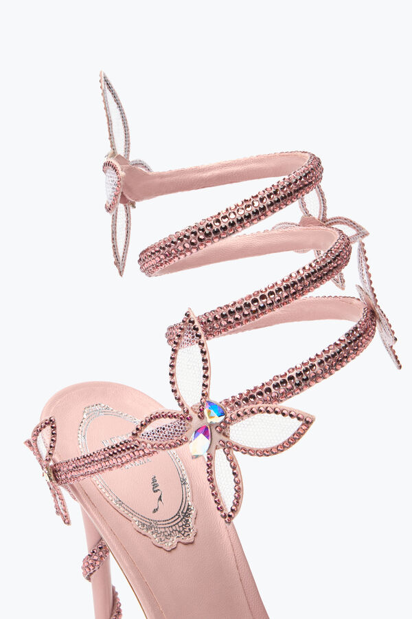 jeweled margot pink powder butterfly sandal 105 rene caovilla