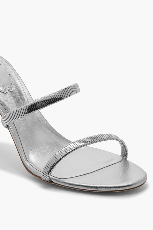 jeweled juniper metallic silver sandal 80 rene caovilla