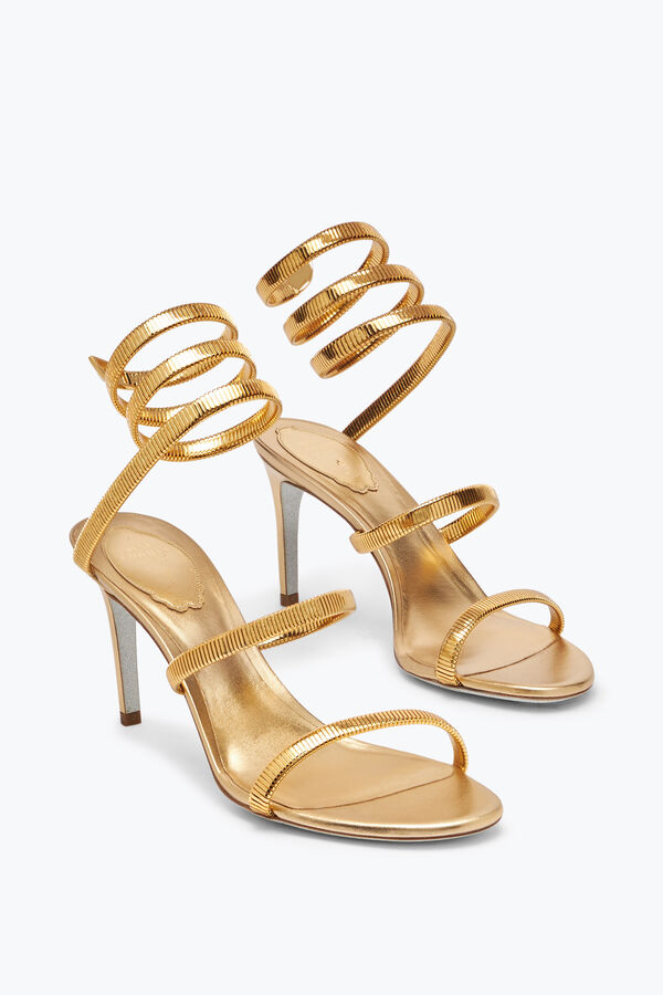 jeweled juniper metallic gold sandal 80 rene caovilla