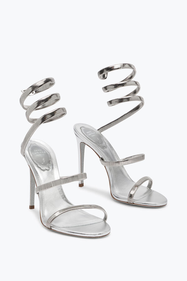 jeweled juniper metal silver sandal 105 rene caovilla
