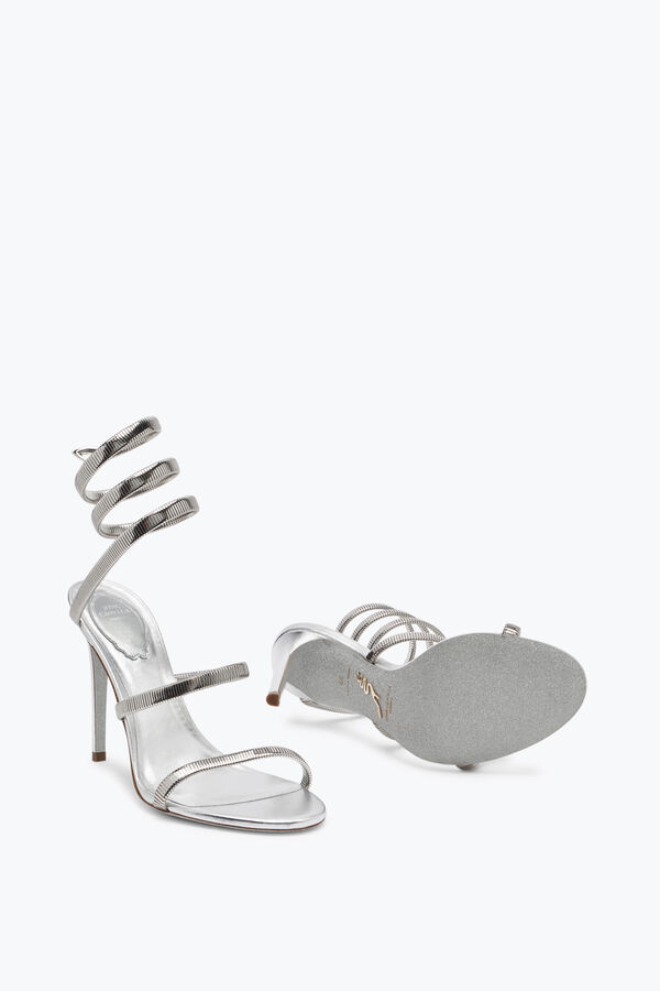 jeweled juniper metal silver sandal 105 rene caovilla