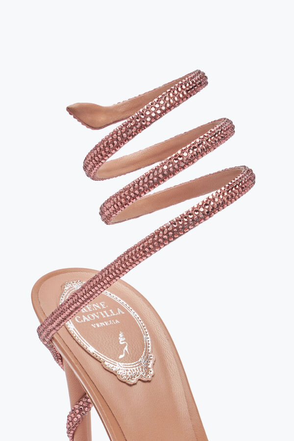 jeweled margot crystal powder pink sandal 105 rene caovilla