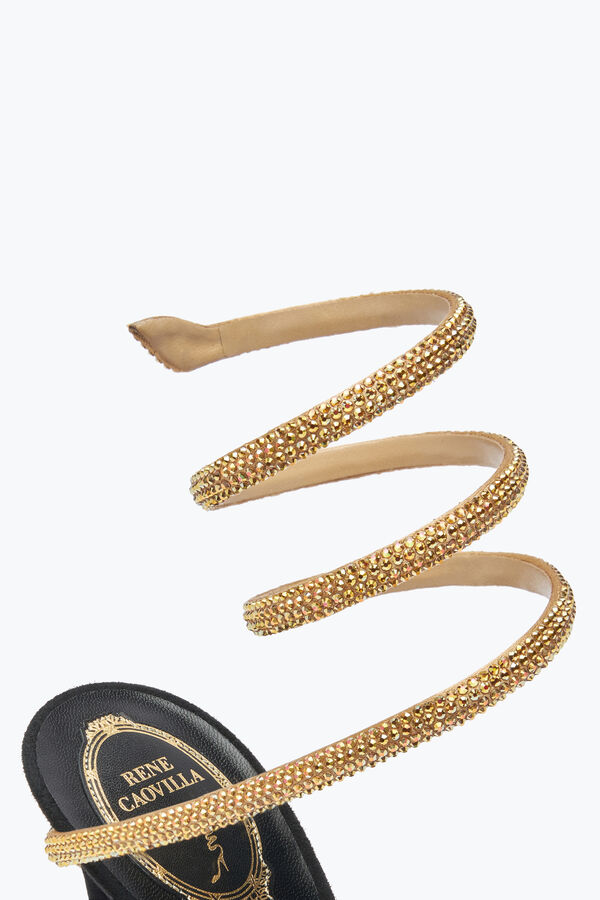 jeweled margot black suede and gold platform sandal 120 rene caovilla
