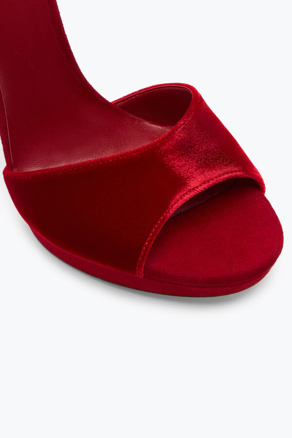 jeweled margot red velvet sandal 120 rene caovilla
