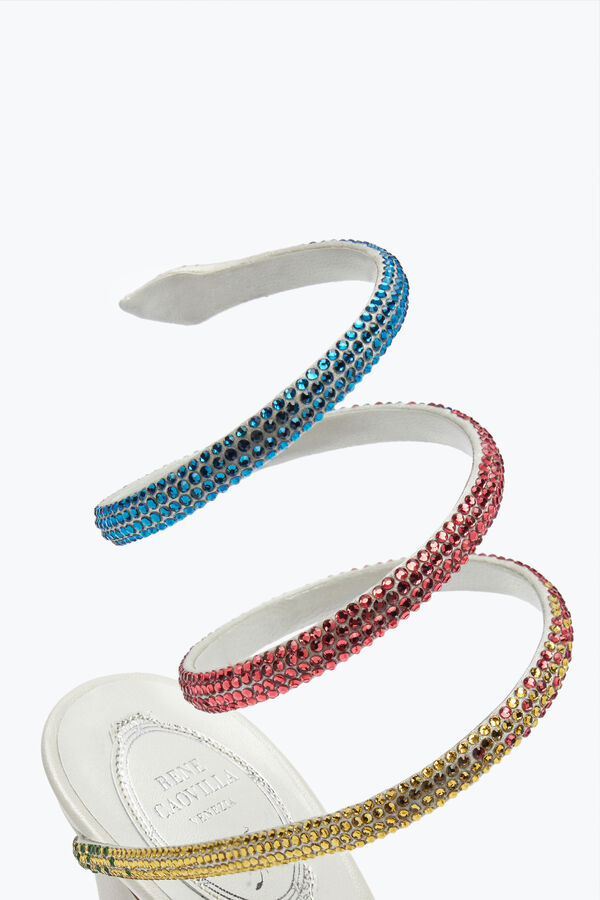 jeweled margot white sandal with rainbow crystals 105 rene caovilla