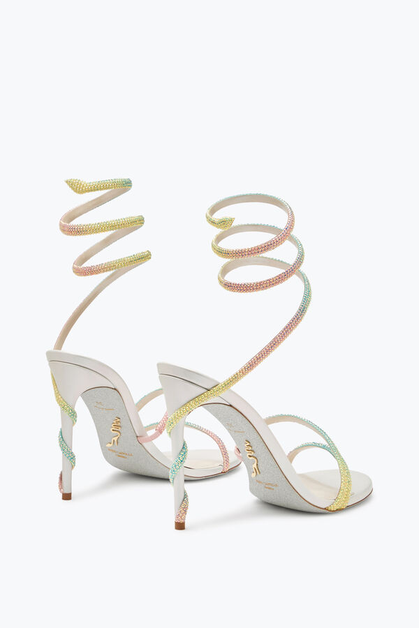 jeweled margot burano white sandal with degradé crystals 105 rene caovilla