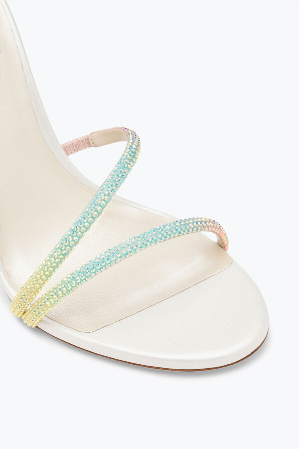 jeweled margot burano white sandal with degradé crystals 105 rene caovilla