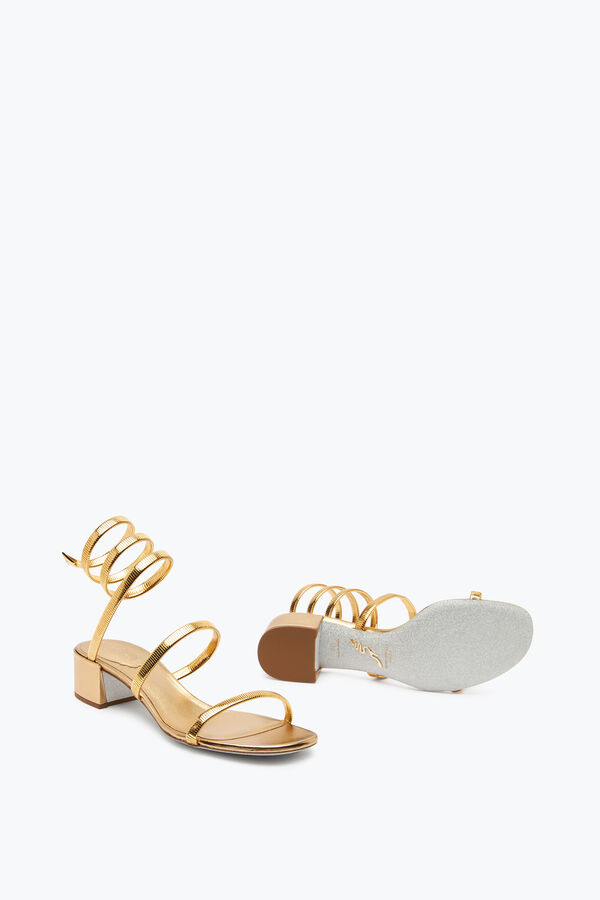 jeweled juniper metallic gold sandal 40 rene caovilla
