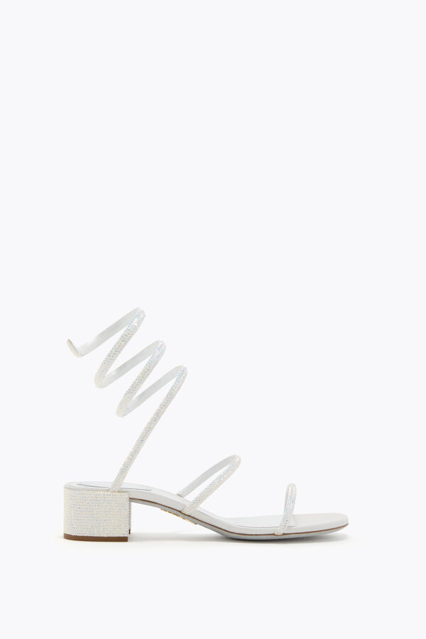 jeweled cleo white sandal 40 rene caovilla