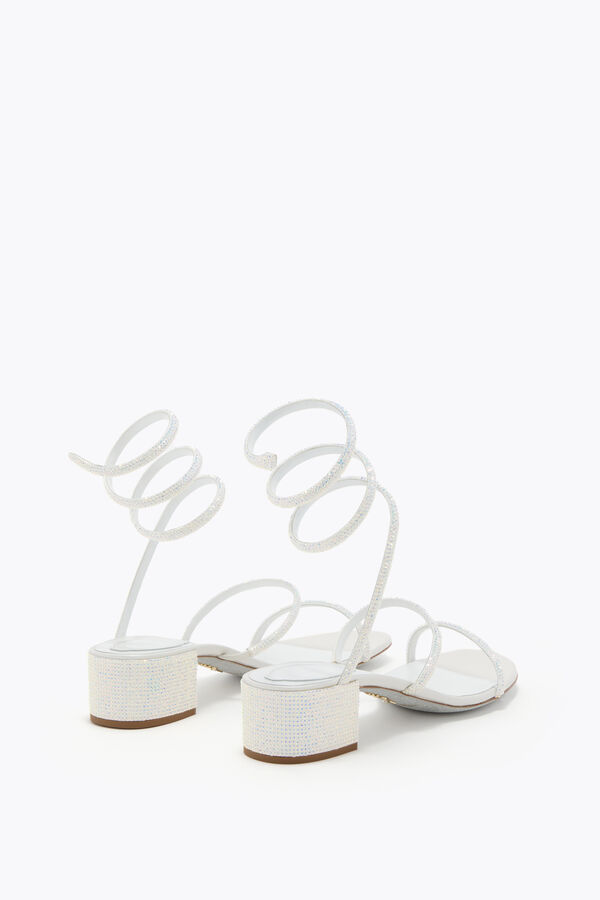 jeweled cleo white sandal 40 rene caovilla