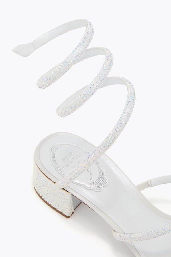 jeweled cleo white sandal 40 rene caovilla