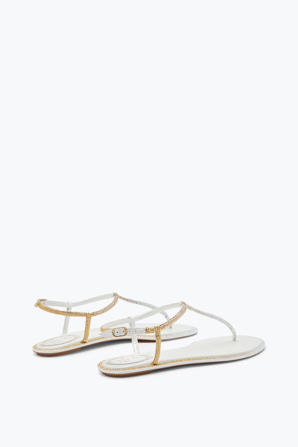 jeweled diana ivory sandal with gold and silver crystals 10 rene caovilla