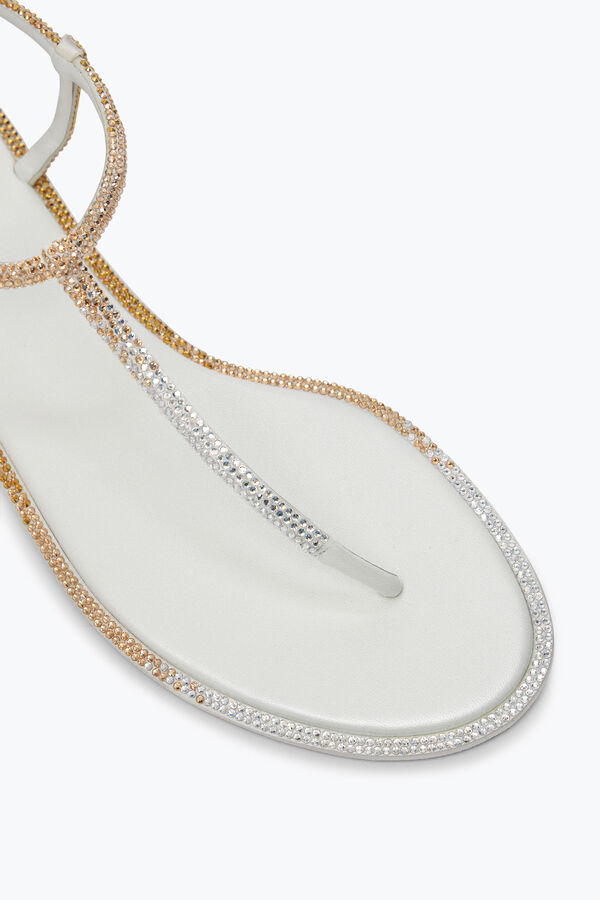 jeweled diana ivory sandal with gold and silver crystals 10 rene caovilla