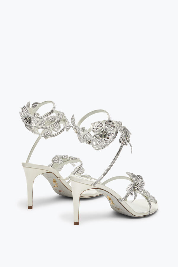 jeweled floriane white sandal 80 rene caovilla