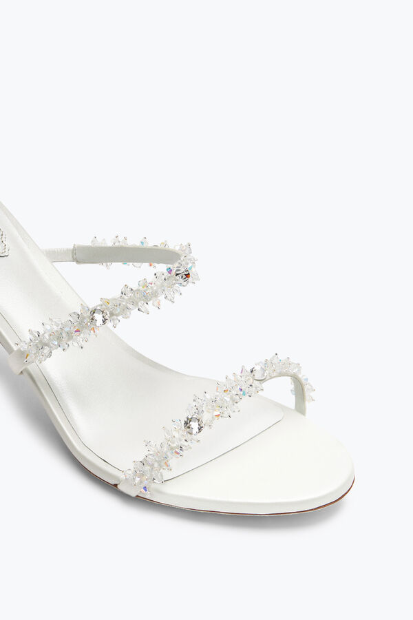jeweled cinderella white sandal with serpent 60 rene caovilla