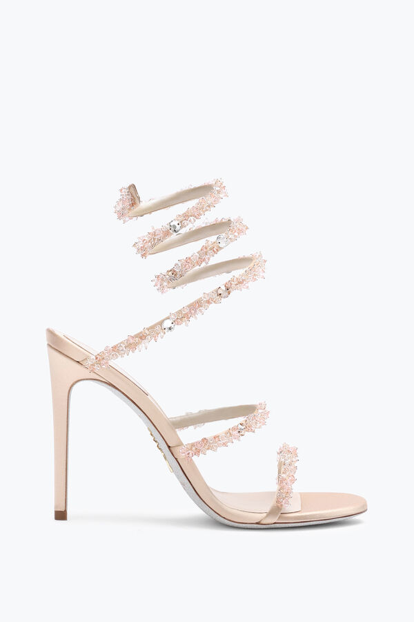jeweled cinderella nude sandal with serpent 105 rene caovilla