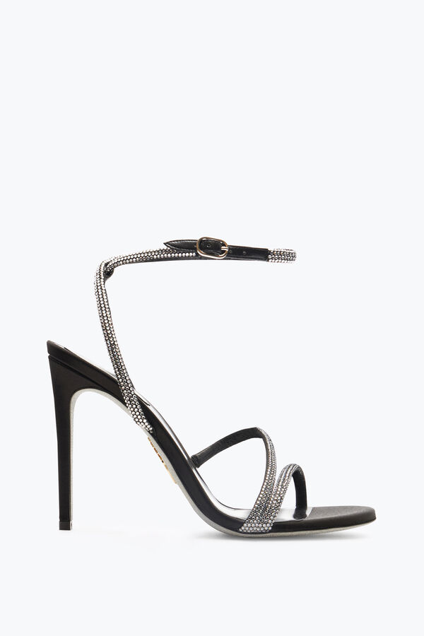 jeweled irina black sandal with crystals 105 rene caovilla